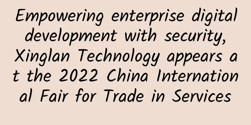 Empowering enterprise digital development with security, Xinglan Technology appears at the 2022 China International Fair for Trade in Services
