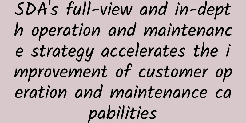 SDA's full-view and in-depth operation and maintenance strategy accelerates the improvement of customer operation and maintenance capabilities