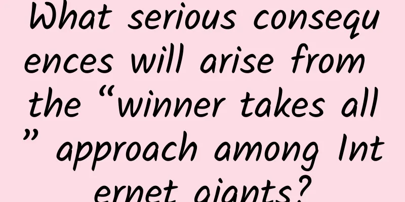 What serious consequences will arise from the “winner takes all” approach among Internet giants?