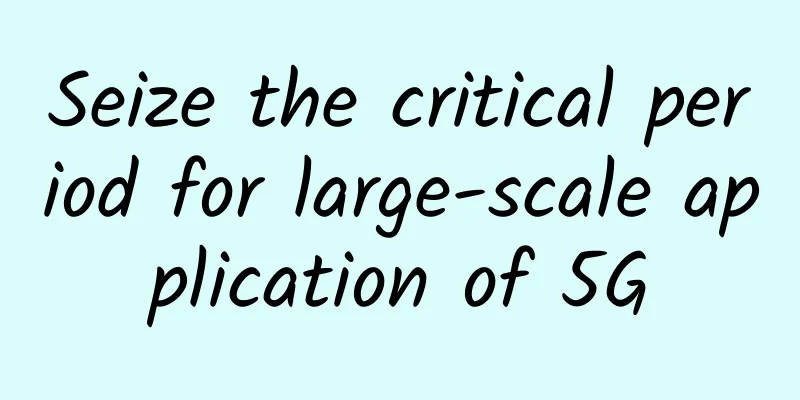 Seize the critical period for large-scale application of 5G