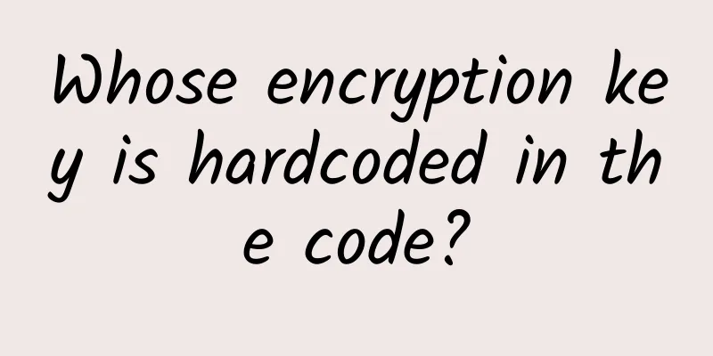 Whose encryption key is hardcoded in the code?