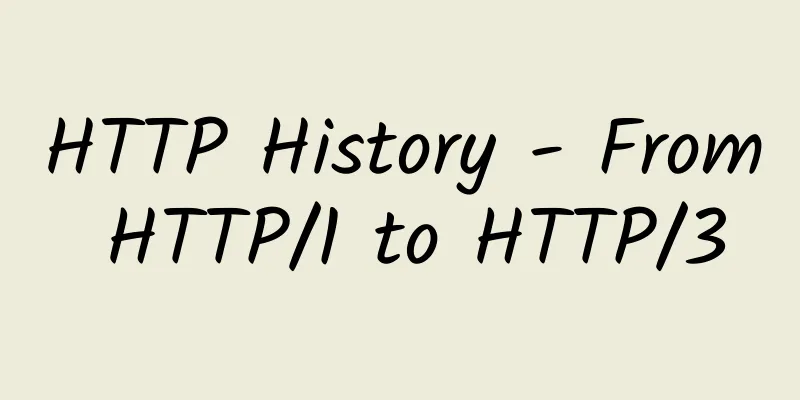 HTTP History - From HTTP/1 to HTTP/3