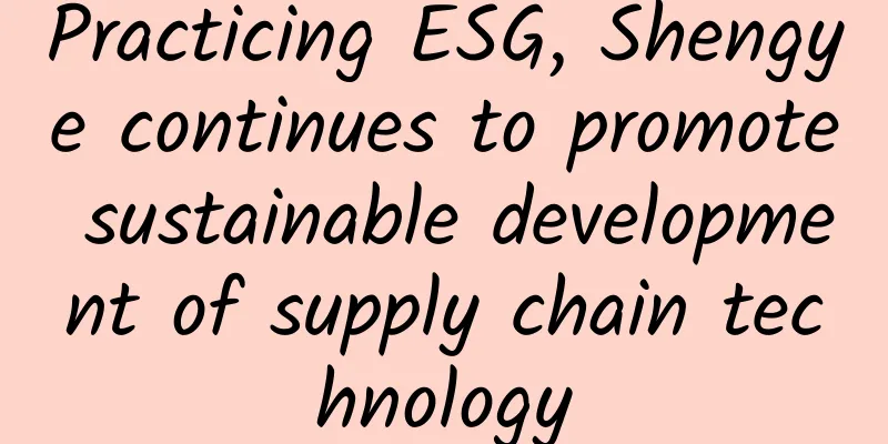 Practicing ESG, Shengye continues to promote sustainable development of supply chain technology