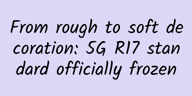 From rough to soft decoration: 5G R17 standard officially frozen