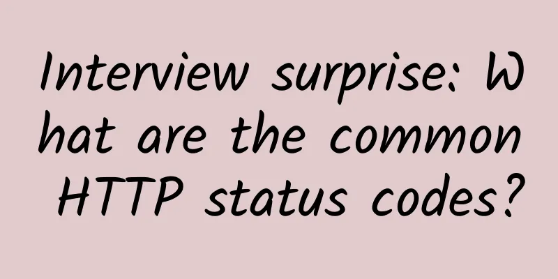 Interview surprise: What are the common HTTP status codes?