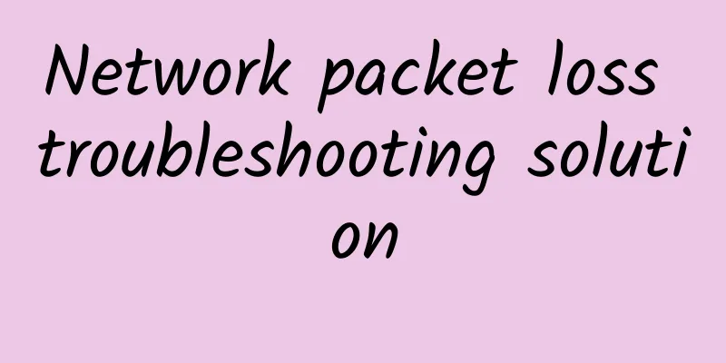 Network packet loss troubleshooting solution