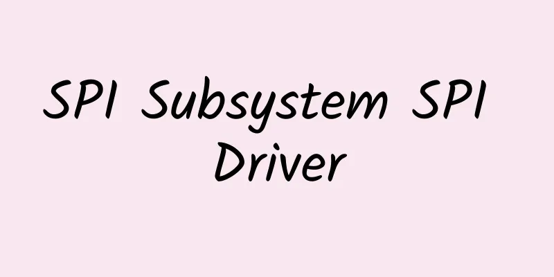 SPI Subsystem SPI Driver