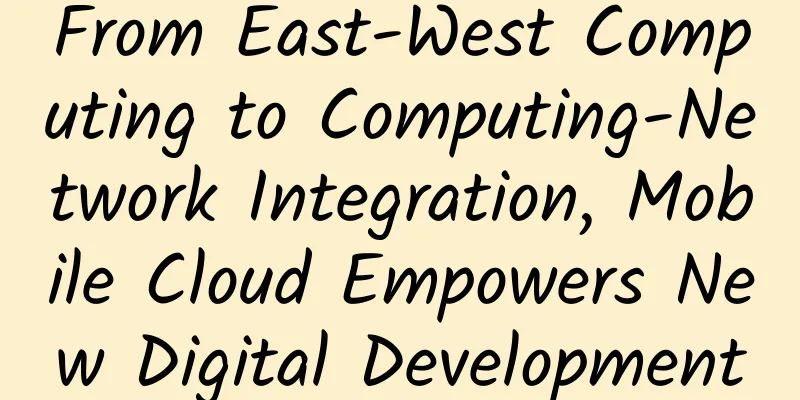 From East-West Computing to Computing-Network Integration, Mobile Cloud Empowers New Digital Development