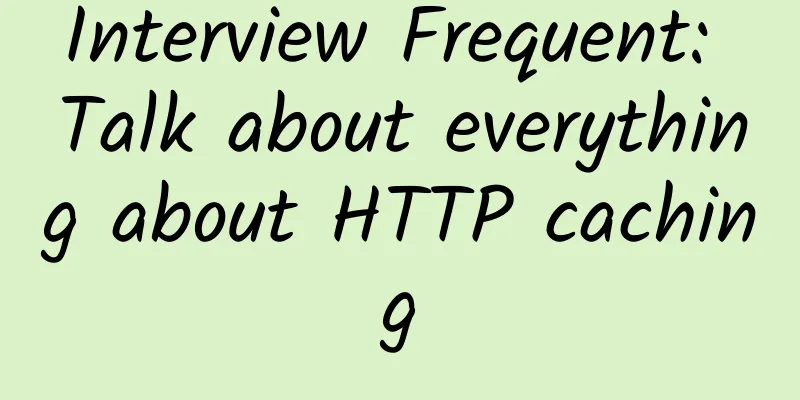 Interview Frequent: Talk about everything about HTTP caching
