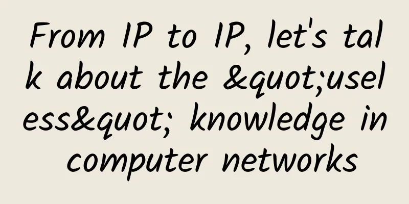 From IP to IP, let's talk about the "useless" knowledge in computer networks