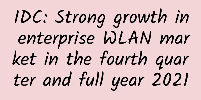 IDC: Strong growth in enterprise WLAN market in the fourth quarter and full year 2021