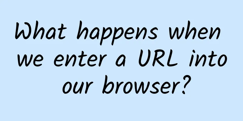 What happens when we enter a URL into our browser?