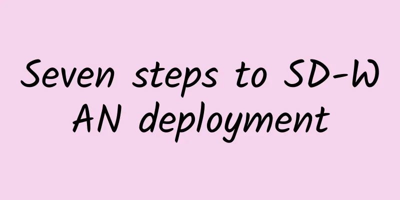 Seven steps to SD-WAN deployment