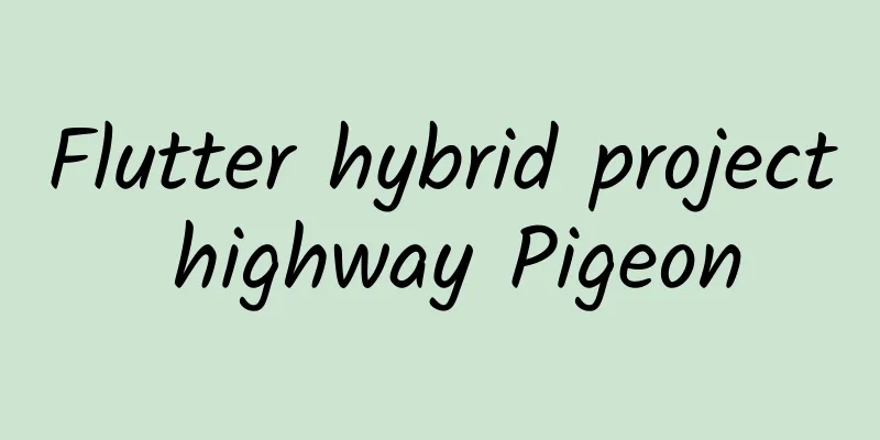 Flutter hybrid project highway Pigeon