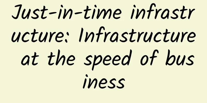 Just-in-time infrastructure: Infrastructure at the speed of business