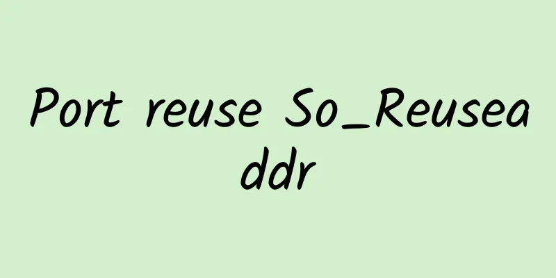 Port reuse So_Reuseaddr