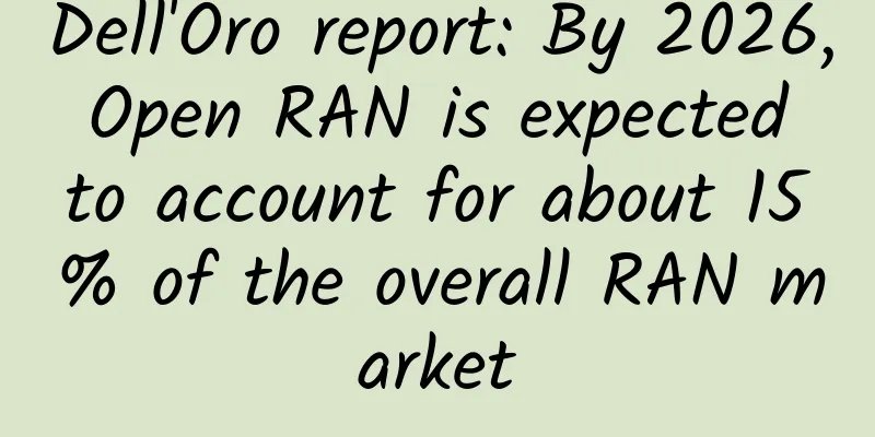Dell'Oro report: By 2026, Open RAN is expected to account for about 15% of the overall RAN market