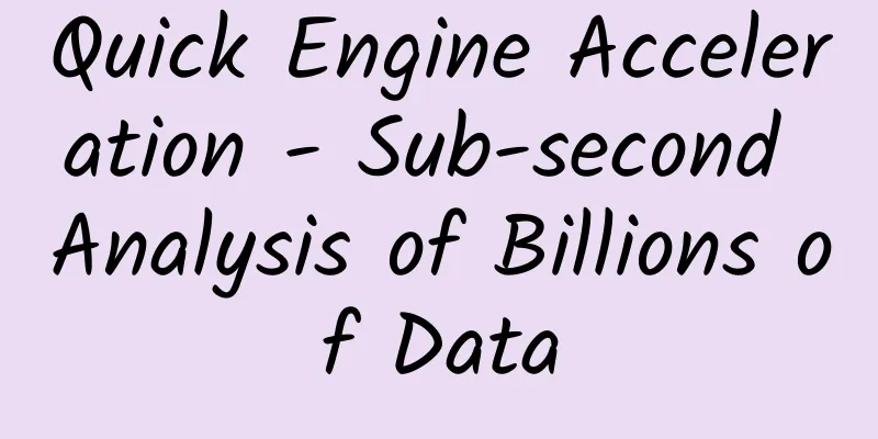 Quick Engine Acceleration - Sub-second Analysis of Billions of Data