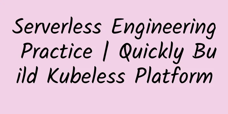 Serverless Engineering Practice | Quickly Build Kubeless Platform