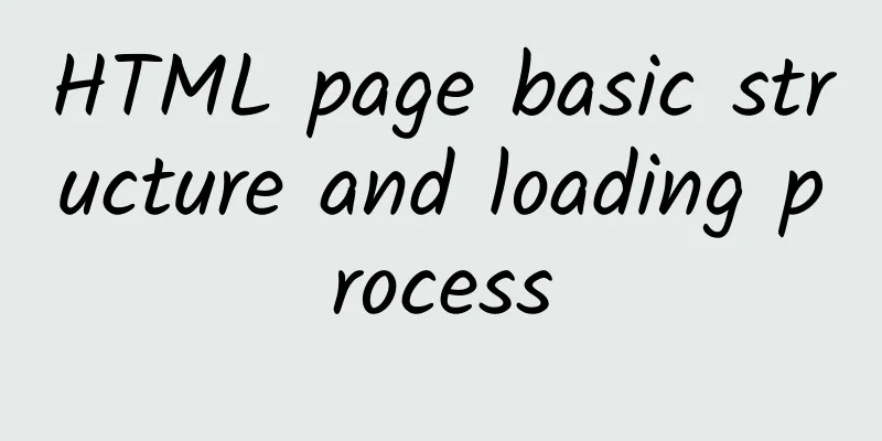 HTML page basic structure and loading process