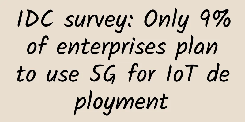 IDC survey: Only 9% of enterprises plan to use 5G for IoT deployment