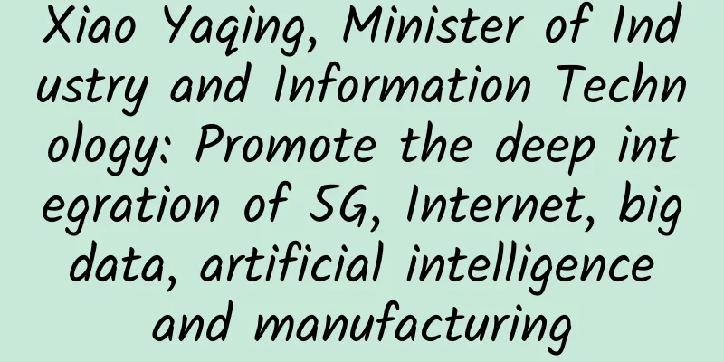 Xiao Yaqing, Minister of Industry and Information Technology: Promote the deep integration of 5G, Internet, big data, artificial intelligence and manufacturing