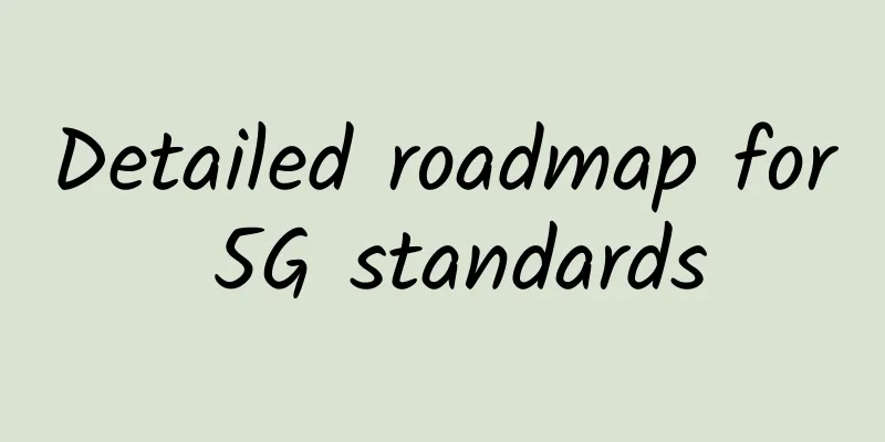 Detailed roadmap for 5G standards