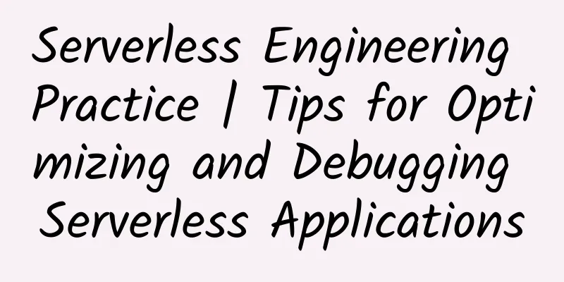 Serverless Engineering Practice | Tips for Optimizing and Debugging Serverless Applications