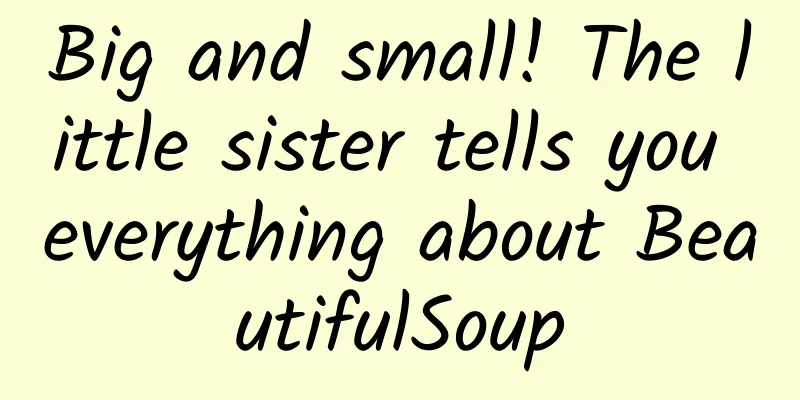 Big and small! The little sister tells you everything about BeautifulSoup