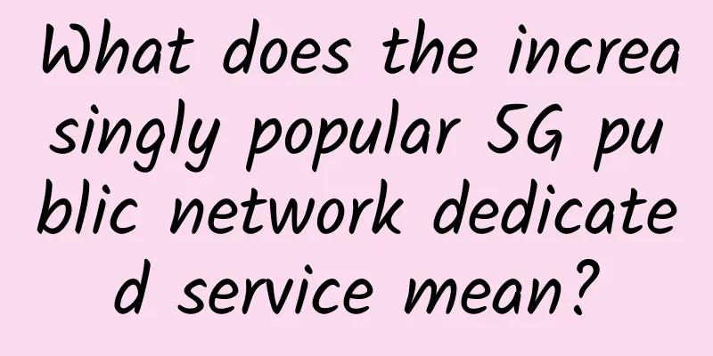 What does the increasingly popular 5G public network dedicated service mean?