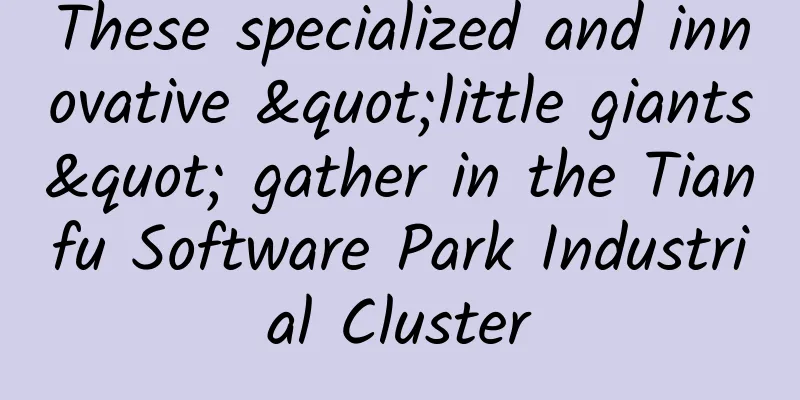 These specialized and innovative "little giants" gather in the Tianfu Software Park Industrial Cluster