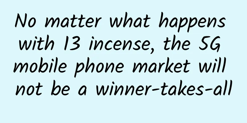 No matter what happens with 13 incense, the 5G mobile phone market will not be a winner-takes-all