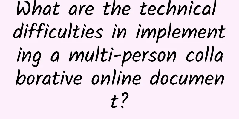 What are the technical difficulties in implementing a multi-person collaborative online document?