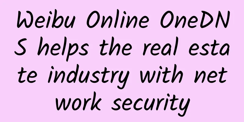 Weibu Online OneDNS helps the real estate industry with network security