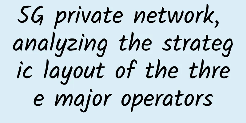 5G private network, analyzing the strategic layout of the three major operators