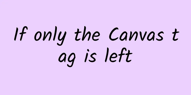 If only the Canvas tag is left