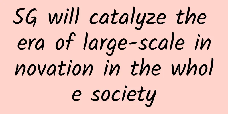 5G will catalyze the era of large-scale innovation in the whole society