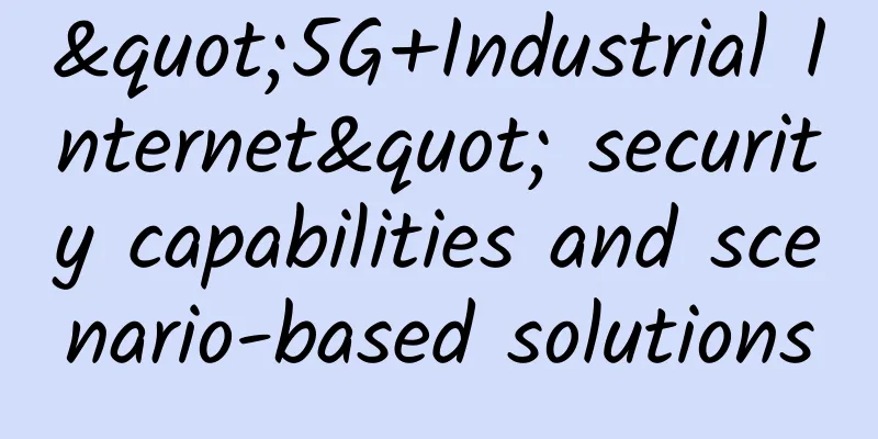 "5G+Industrial Internet" security capabilities and scenario-based solutions