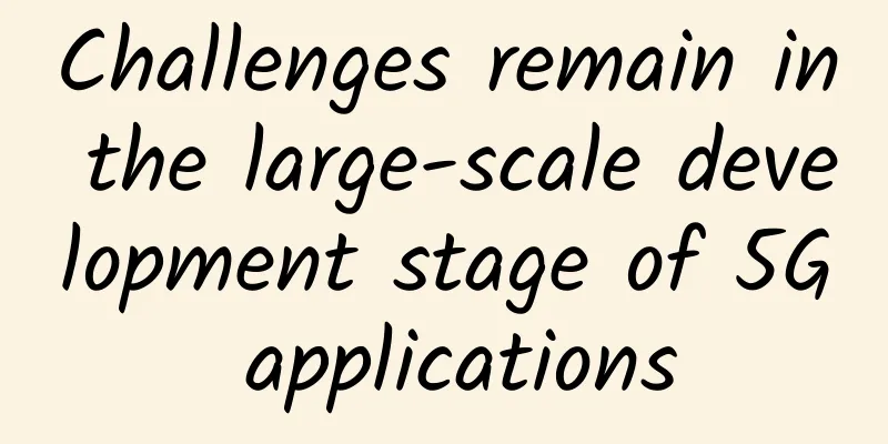 Challenges remain in the large-scale development stage of 5G applications