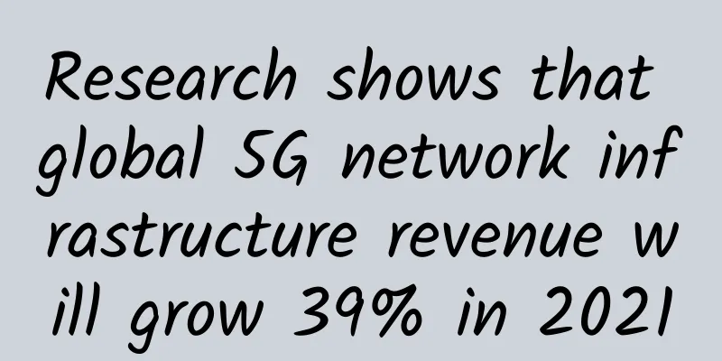 Research shows that global 5G network infrastructure revenue will grow 39% in 2021