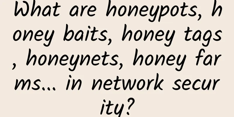 What are honeypots, honey baits, honey tags, honeynets, honey farms... in network security?