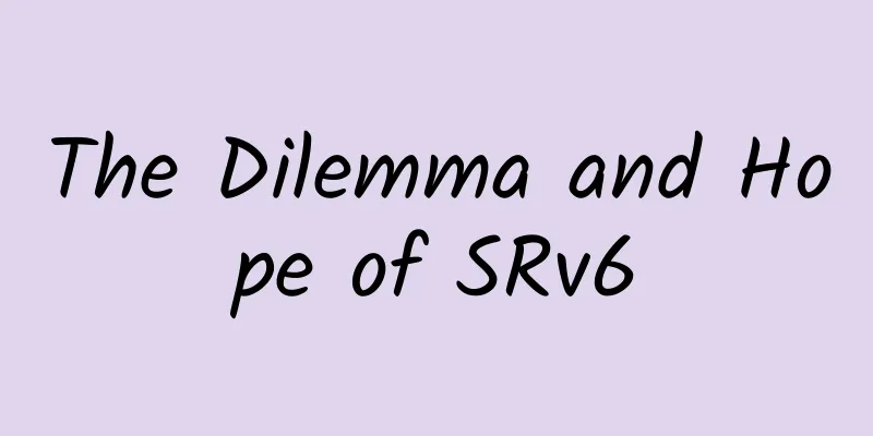 The Dilemma and Hope of SRv6