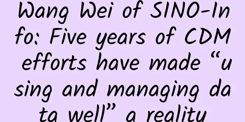 Wang Wei of SINO-Info: Five years of CDM efforts have made “using and managing data well” a reality