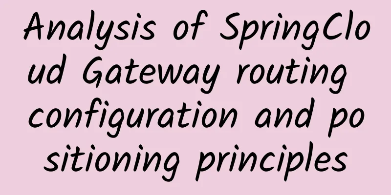 Analysis of SpringCloud Gateway routing configuration and positioning principles