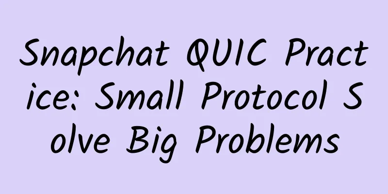 Snapchat QUIC Practice: Small Protocol Solve Big Problems