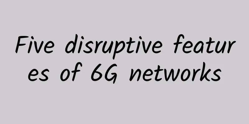 Five disruptive features of 6G networks