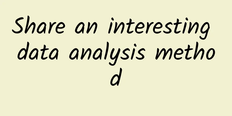 Share an interesting data analysis method