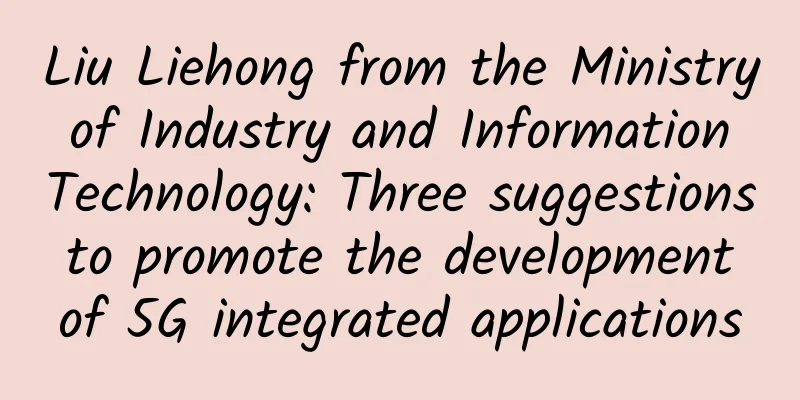 Liu Liehong from the Ministry of Industry and Information Technology: Three suggestions to promote the development of 5G integrated applications
