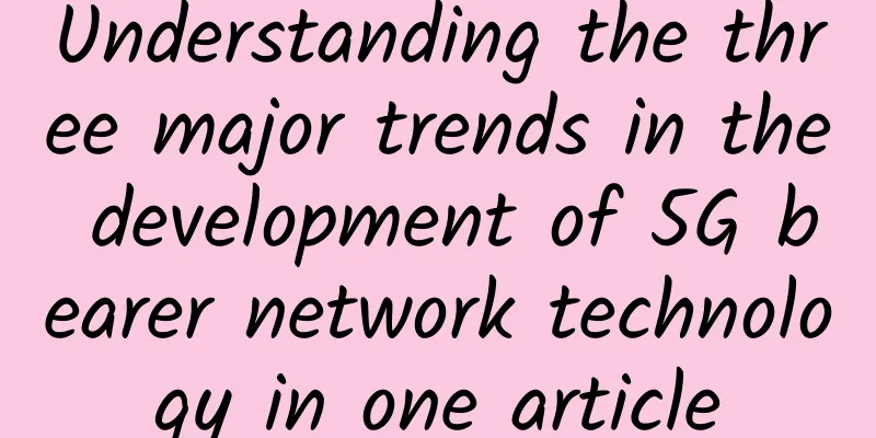 Understanding the three major trends in the development of 5G bearer network technology in one article
