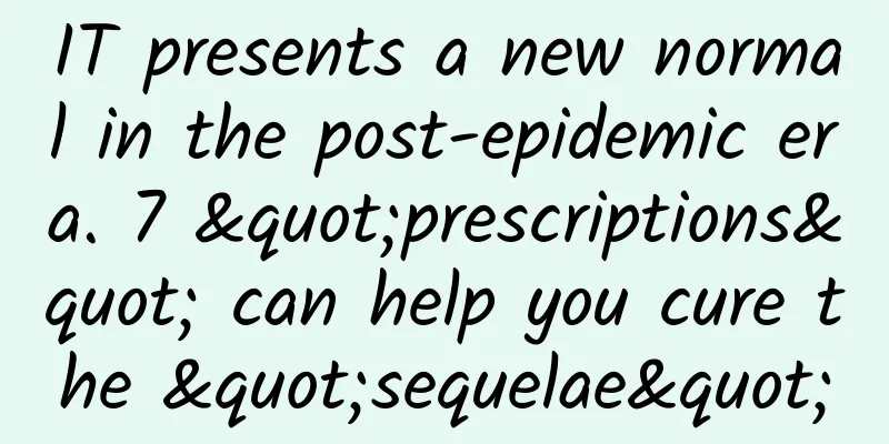IT presents a new normal in the post-epidemic era. 7 "prescriptions" can help you cure the "sequelae"